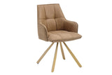Chaise Pivotante de Salle à Manger SOLEN en Tissu - 55 x 62 cm