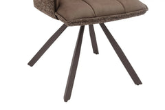 Chaise Pivotante de Salle à Manger SOLEN en Tissu - 55 x 62 cm