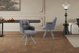 Chaise Pivotante de Salle à Manger SOLEN en Tissu - 55 x 62 cm