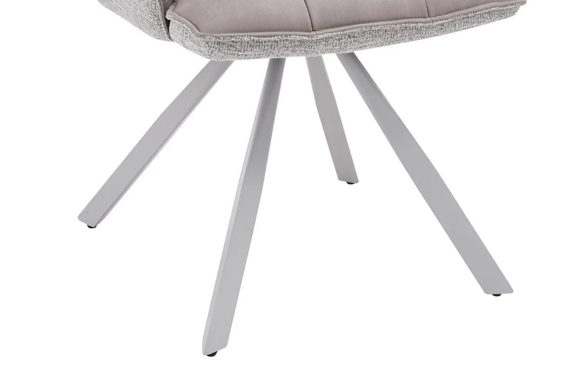 Chaise Pivotante de Salle à Manger SOLEN en Tissu - 55 x 62 cm