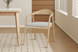 Chaise avec Accoudoirs CLARA en Bois de Frêne - 57 x 66.5 cm