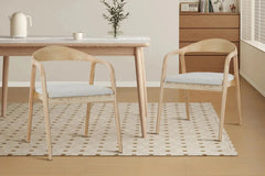 Chaise avec Accoudoirs CLARA en Bois de Frêne - 57 x 66.5 cm