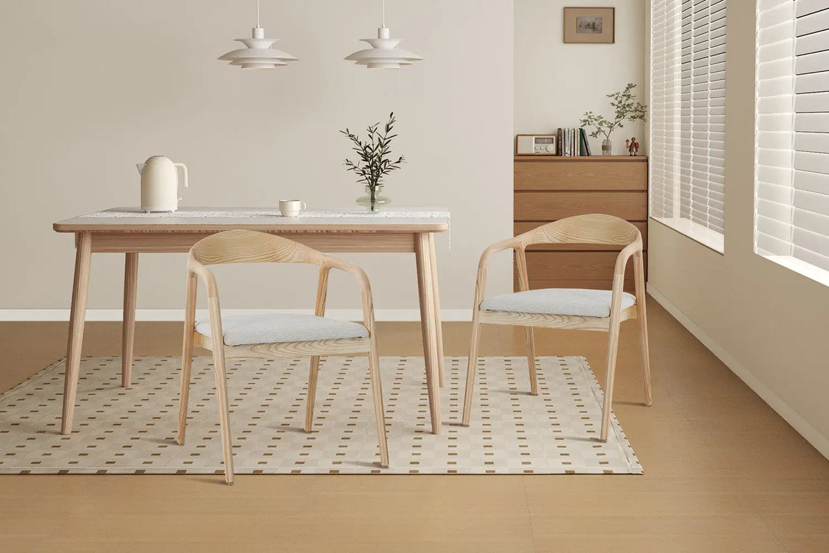 Chaise avec Accoudoirs CLARA en Bois de Frêne - 57 x 66.5 cm