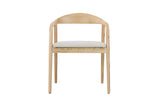 Chaise avec Accoudoirs CLARA en Bois de Frêne - 57 x 66.5 cm