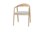 Chaise avec Accoudoirs CLARA en Bois de Frêne - 57 x 66.5 cm