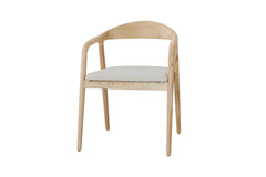 Chaise avec Accoudoirs CLARA en Bois de Frêne - 57 x 66.5 cm