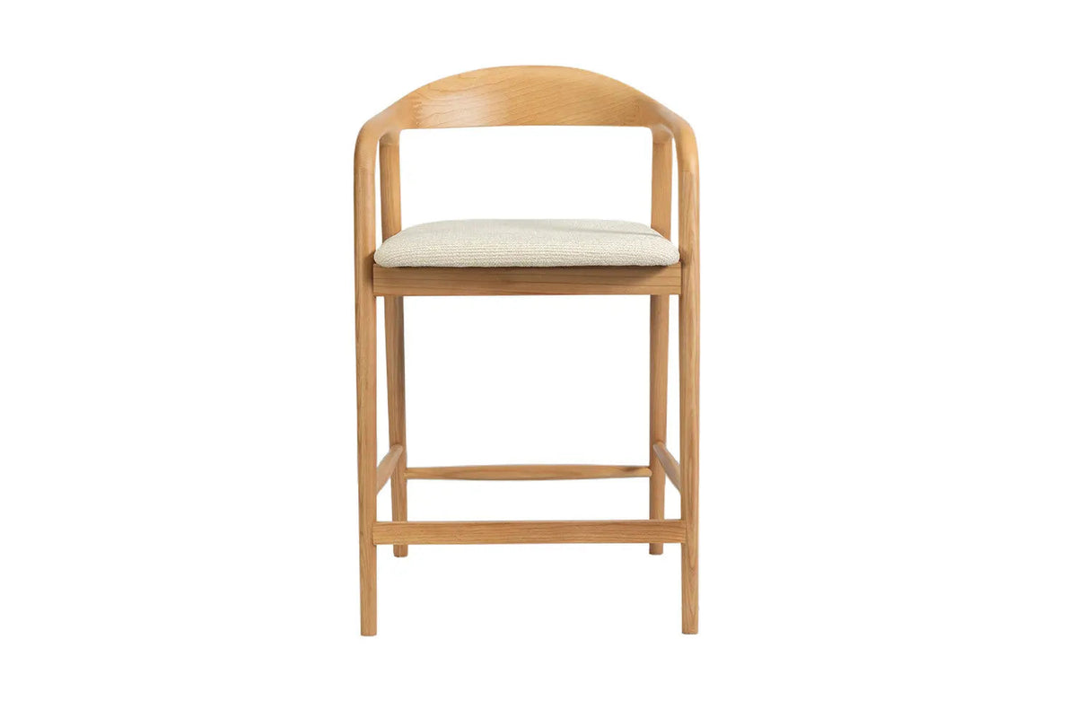 Chaise de Bar CLARA en Bois de Frêne - 55.5 x 57.5 cm