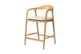 Chaise de Bar CLARA en Bois de Frêne - 55.5 x 57.5 cm