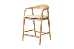 Chaise de Bar CLARA en Bois de Frêne - 55.5 x 57.5 cm