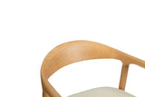 Chaise de Bar CLARA en Bois de Frêne - 55.5 x 57.5 cm