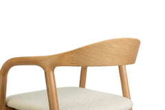 Chaise de Bar CLARA en Bois de Frêne - 55.5 x 57.5 cm