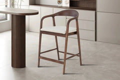 Chaise de Bar CLARA en Bois de Frêne - 55.5 x 57.5 cm