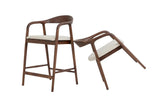 Chaise de Bar CLARA en Bois de Frêne - 55.5 x 57.5 cm