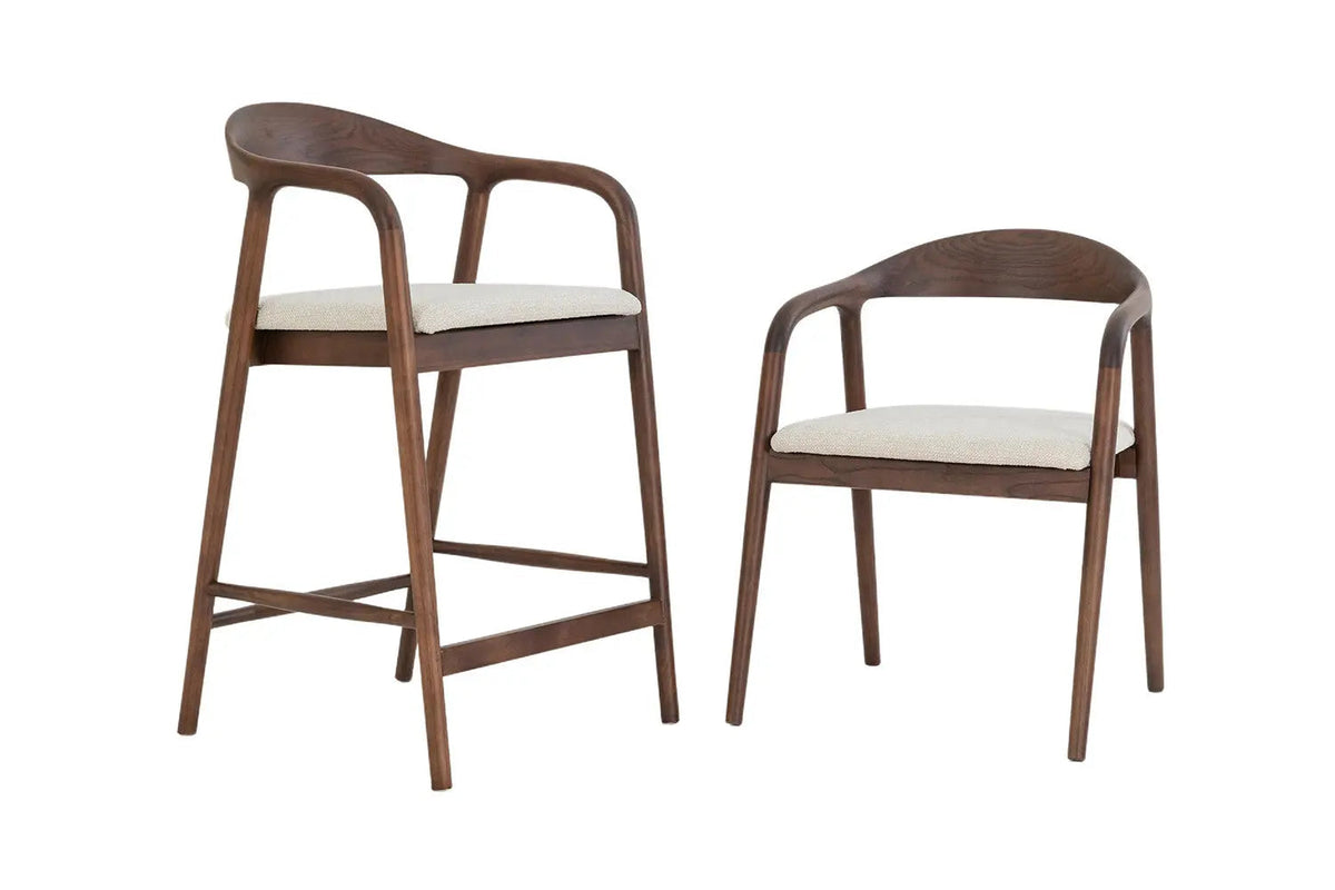 Chaise de Bar CLARA en Bois de Frêne - 55.5 x 57.5 cm