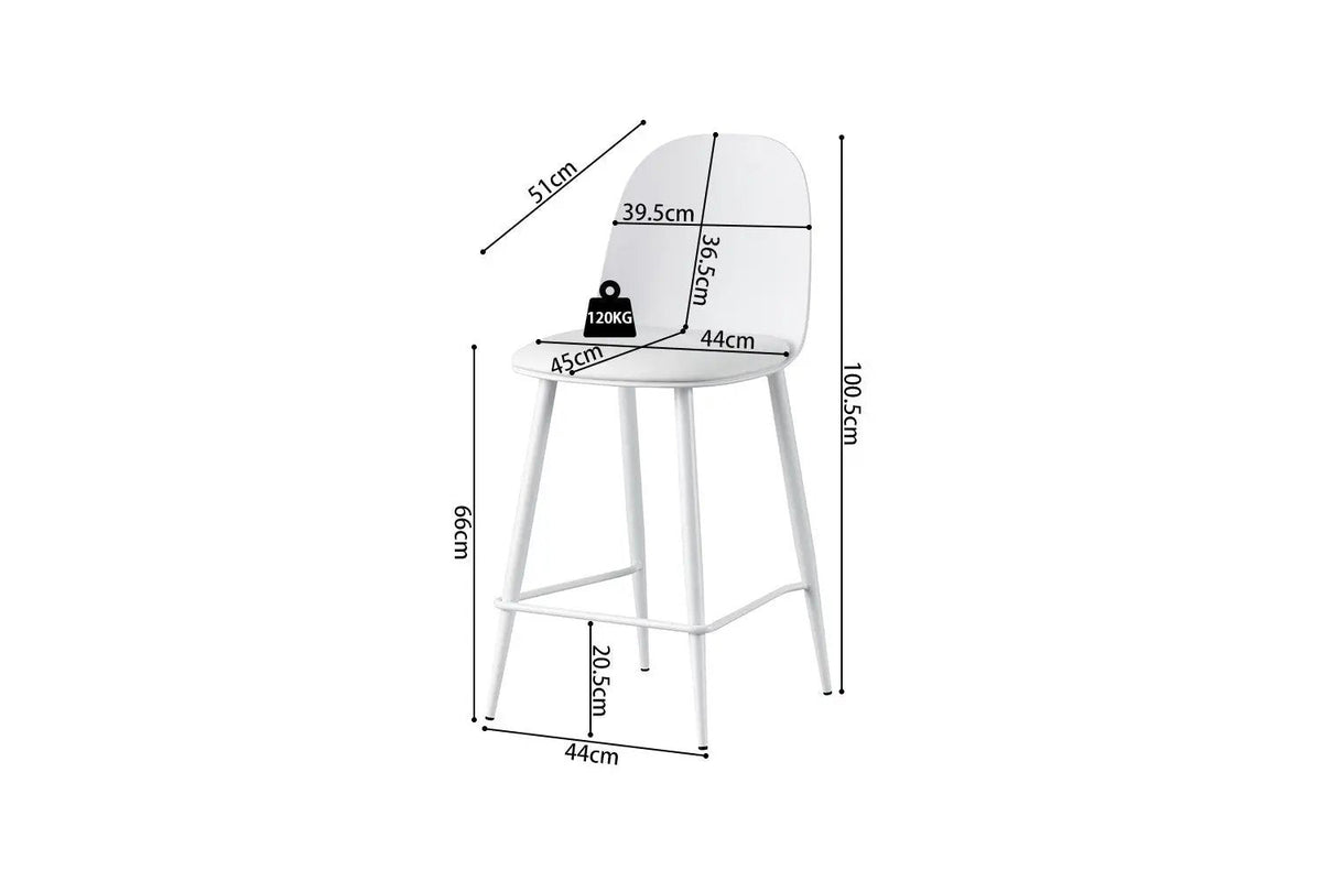 Chaise de Bar JASMYN - 44 x 51 cm