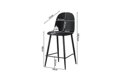 Chaise de Bar JASMYN - 44 x 51 cm