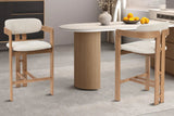 Chaise de Bar KAMELIA Beige en Bois de Frêne - 56 x 52 cm