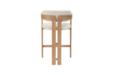 Chaise de Bar KAMELIA Beige en Bois de Frêne - 56 x 52 cm