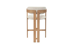 Chaise de Bar KAMELIA Beige en Bois de Frêne - 56 x 52 cm