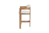 Chaise de Bar KAMELIA Beige en Bois de Frêne - 56 x 52 cm
