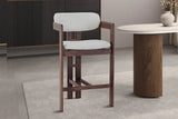 Chaise de Bar KAMELIA Beige en Bois de Frêne - 56 x 52 cm