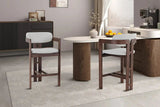 Chaise de Bar KAMELIA Beige en Bois de Frêne - 56 x 52 cm