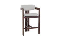 Chaise de Bar KAMELIA Beige en Bois de Frêne - 56 x 52 cm