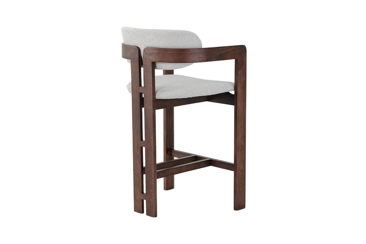 Chaise de Bar KAMELIA Beige en Bois de Frêne - 56 x 52 cm