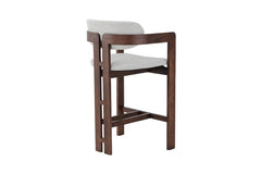Chaise de Bar KAMELIA Beige en Bois de Frêne - 56 x 52 cm