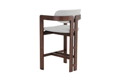 Chaise de Bar KAMELIA Beige en Bois de Frêne - 56 x 52 cm