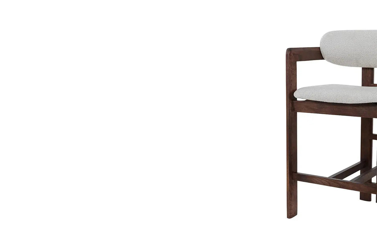 Chaise de Bar KAMELIA Beige en Bois de Frêne - 56 x 52 cm
