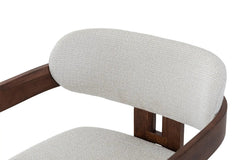 Chaise de Bar KAMELIA Beige en Bois de Frêne - 56 x 52 cm