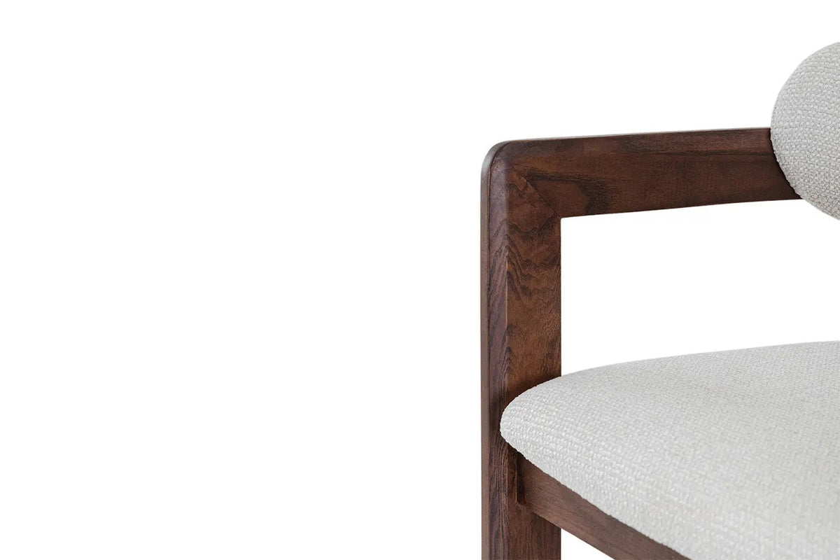 Chaise de Bar KAMELIA Beige en Bois de Frêne - 56 x 52 cm