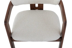 Chaise de Bar KAMELIA Beige en Bois de Frêne - 56 x 52 cm