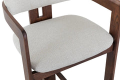 Chaise de Bar KAMELIA Beige en Bois de Frêne - 56 x 52 cm
