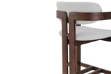 Chaise de Bar KAMELIA Beige en Bois de Frêne - 56 x 52 cm