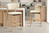 Chaise de Bar KAYLA en Chêne Massif Beige - 50 x 56 cm