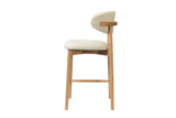 Chaise de Bar KAYLA en Chêne Massif Beige - 50 x 56 cm