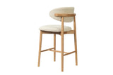 Chaise de Bar KAYLA en Chêne Massif Beige - 50 x 56 cm