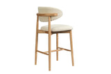 Chaise de Bar KAYLA en Chêne Massif Beige - 50 x 56 cm