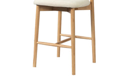 Chaise de Bar KAYLA en Chêne Massif Beige - 50 x 56 cm