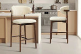 Chaise de Bar KAYLA en Chêne Massif Beige - 50 x 56 cm
