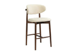 Chaise de Bar KAYLA en Chêne Massif Beige - 50 x 56 cm