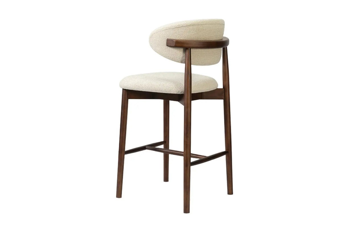 Chaise de Bar KAYLA en Chêne Massif Beige - 50 x 56 cm