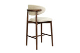 Chaise de Bar KAYLA en Chêne Massif Beige - 50 x 56 cm