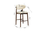Chaise de Bar KAYLA en Chêne Massif Beige - 50 x 56 cm