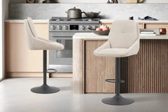 Chaise de Bar Pivotante SABA en Tissu - 50 x 60 cm