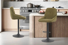 Chaise de Bar Pivotante SABA en Tissu - 50 x 60 cm