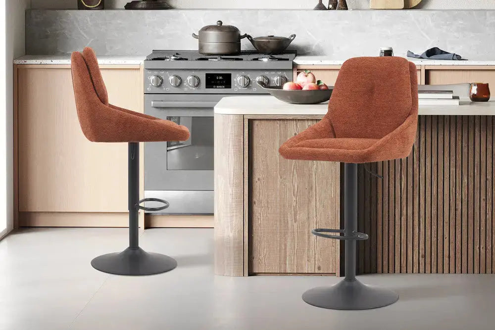 Chaise de Bar Pivotante SABA en Tissu - 50 x 60 cm