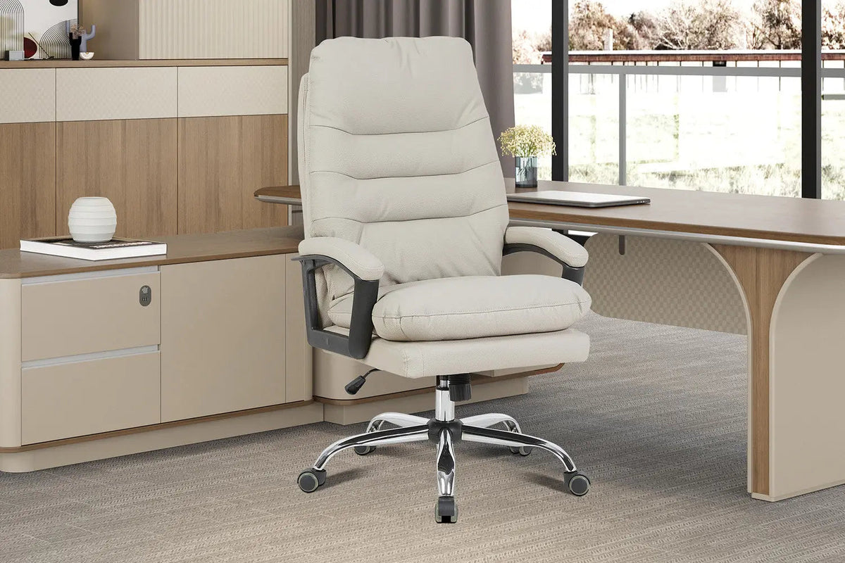 Chaise de Bureau DANIELA en Polyuréthane (PU) - Chaise de bureau réglable 46 x 53 cm